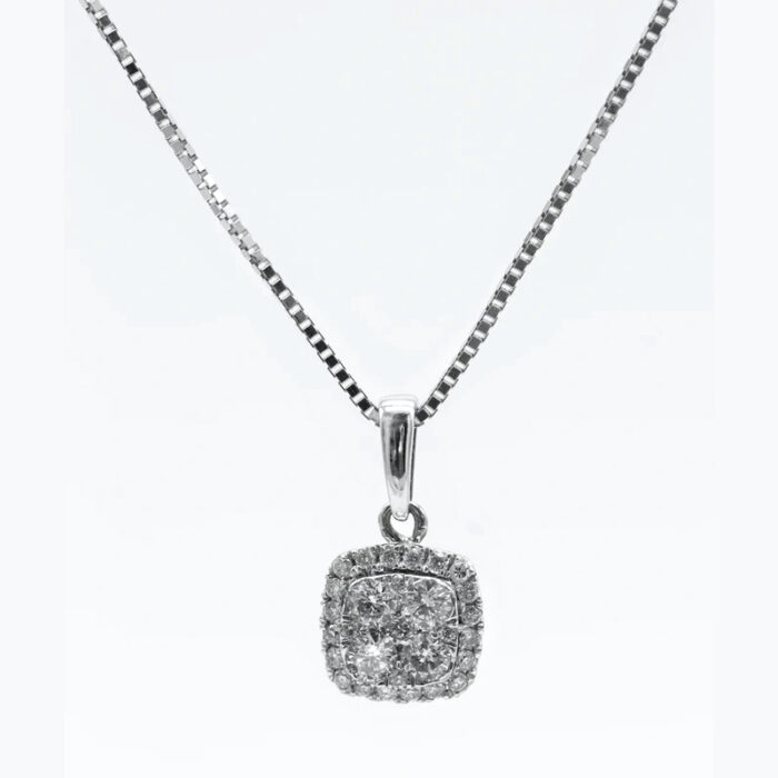 Silver Diamond Necklace - Image 1